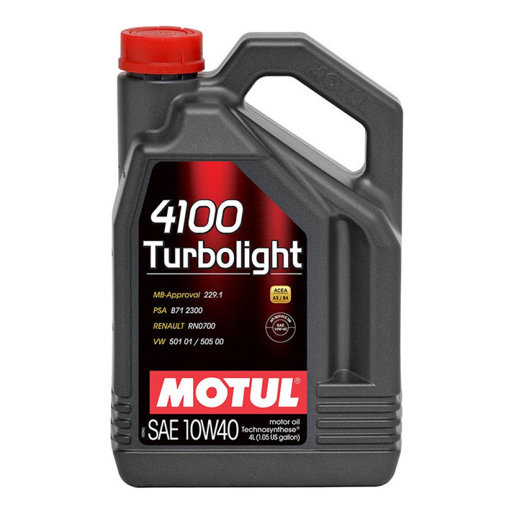Aceite Motul 10W40 4100 Turbolight, 1 litro MOTUL108644 - UD30398 
